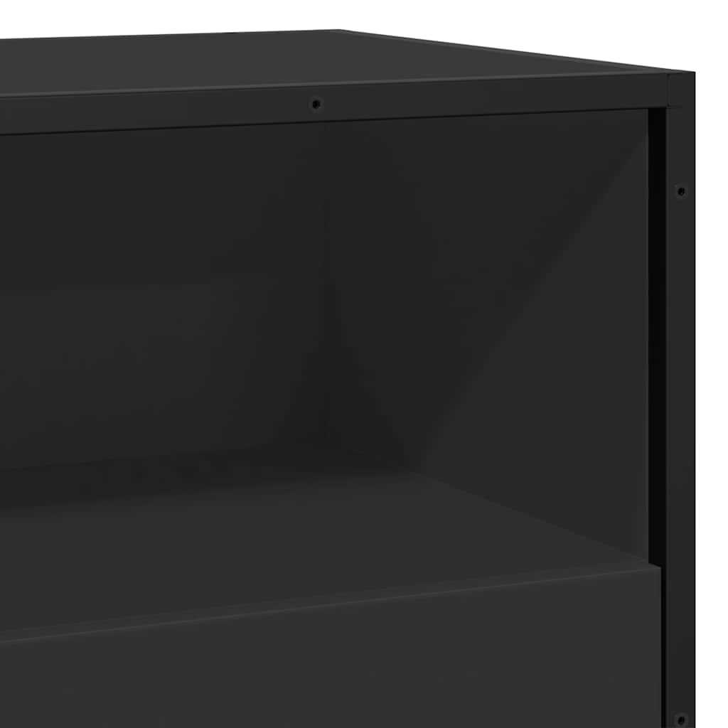 Dressoir 68x35x76 cm bewerkt hout zwart