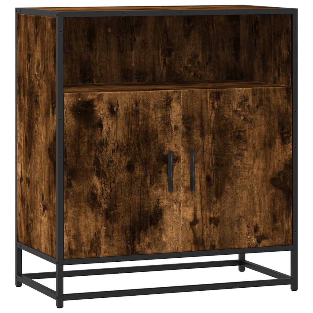 Dressoir 68x35x76 cm bewerkt hout gerookt eikenkleurig