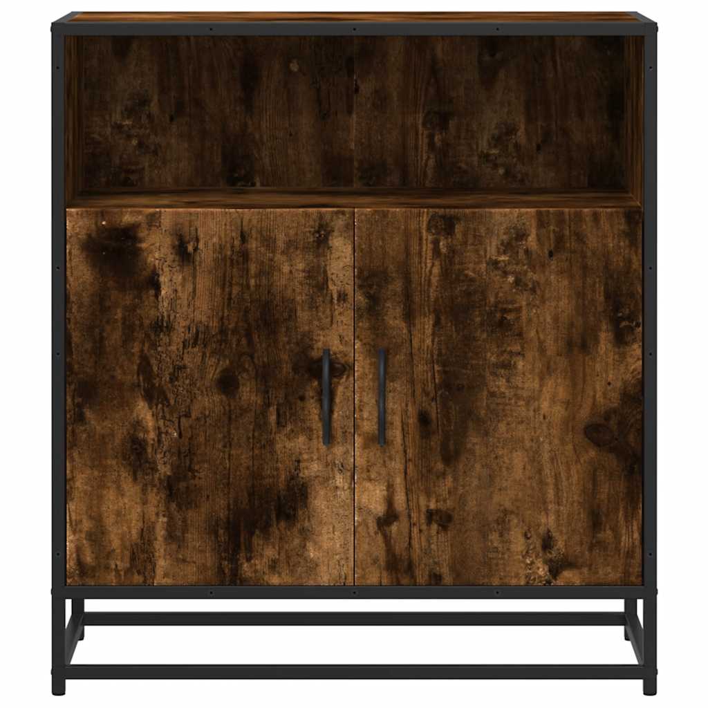 Dressoir 68x35x76 cm bewerkt hout gerookt eikenkleurig
