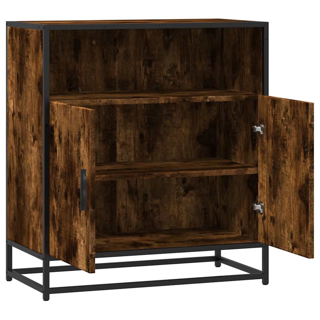 Dressoir 68x35x76 cm bewerkt hout gerookt eikenkleurig