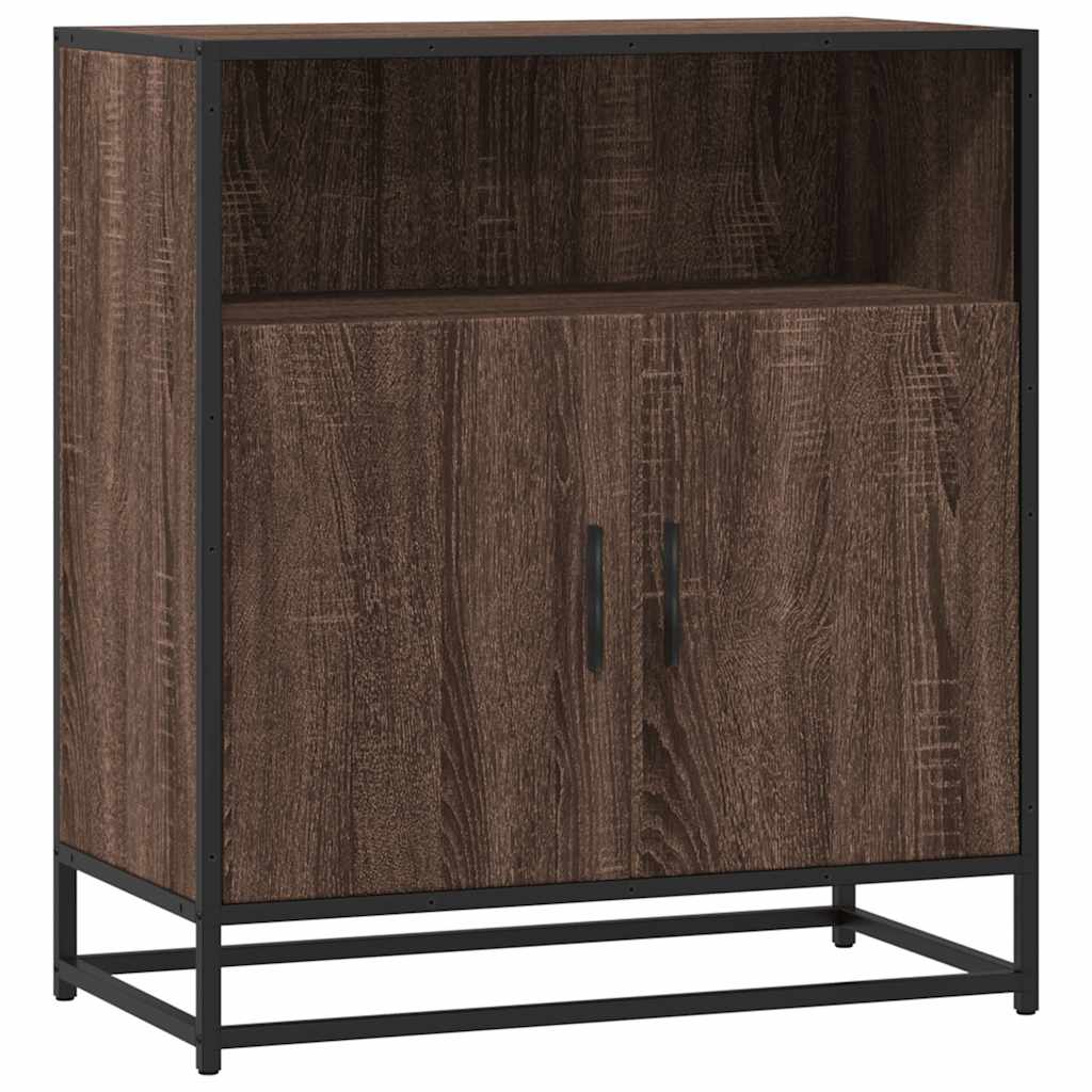 Dressoir 68x35x76 cm bewerkt hout bruin eikenkleur