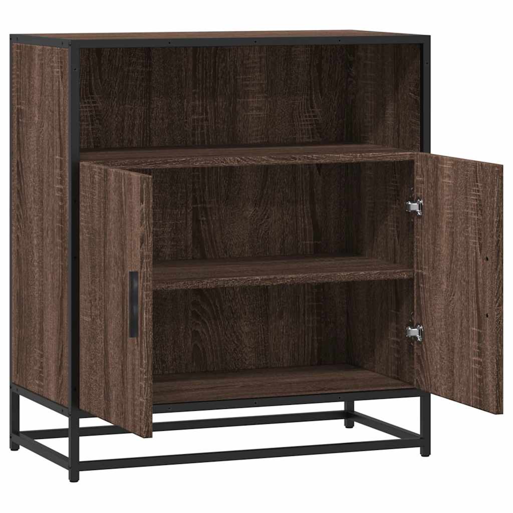 Dressoir 68x35x76 cm bewerkt hout bruin eikenkleur
