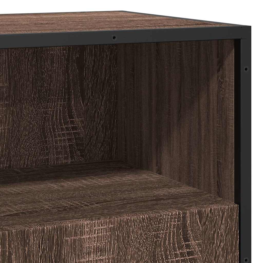 Dressoir 68x35x76 cm bewerkt hout bruin eikenkleur