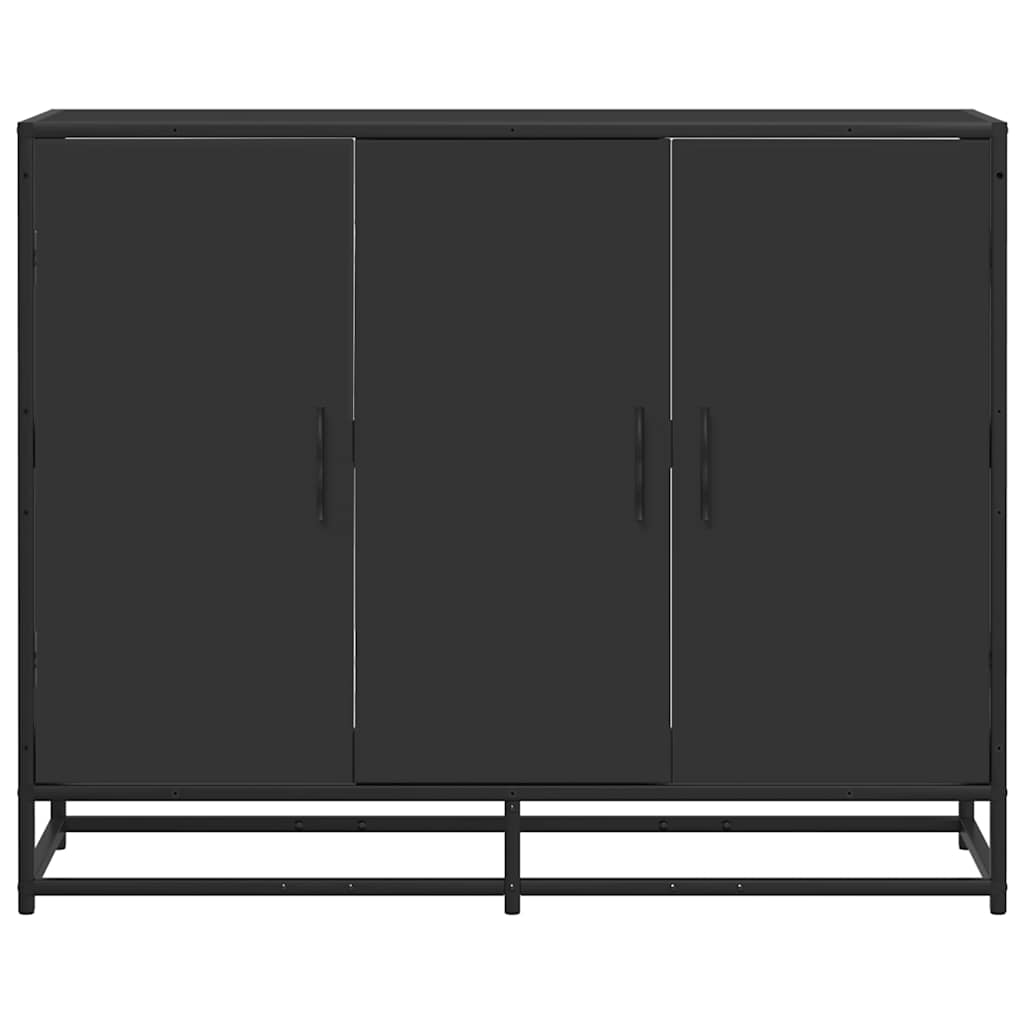 Dressoir 94x35x76 cm bewerkt hout zwart