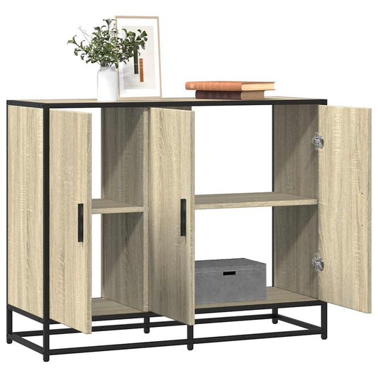 Dressoir 94x35x76 cm bewerkt hout sonoma eikenkleurig