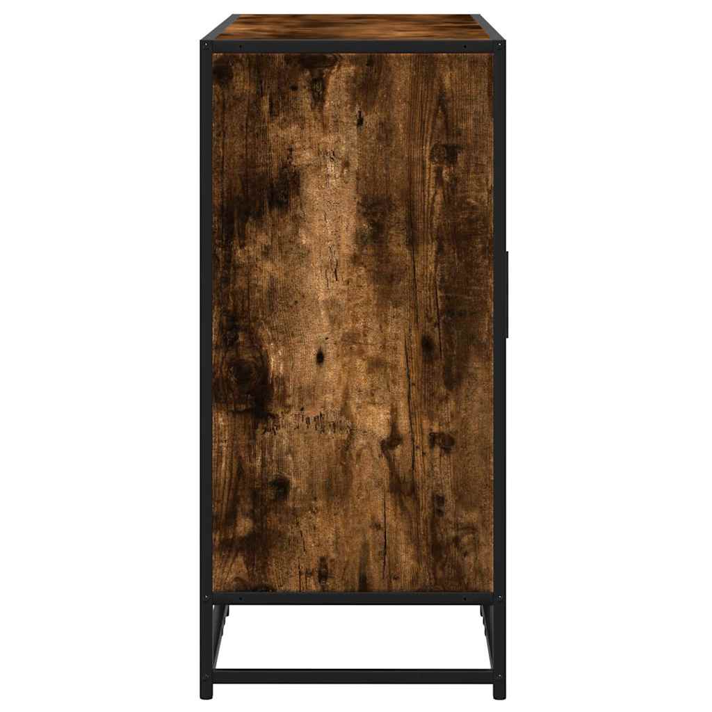 Dressoir 94x35x76 cm bewerkt hout gerookt eikenkleurig