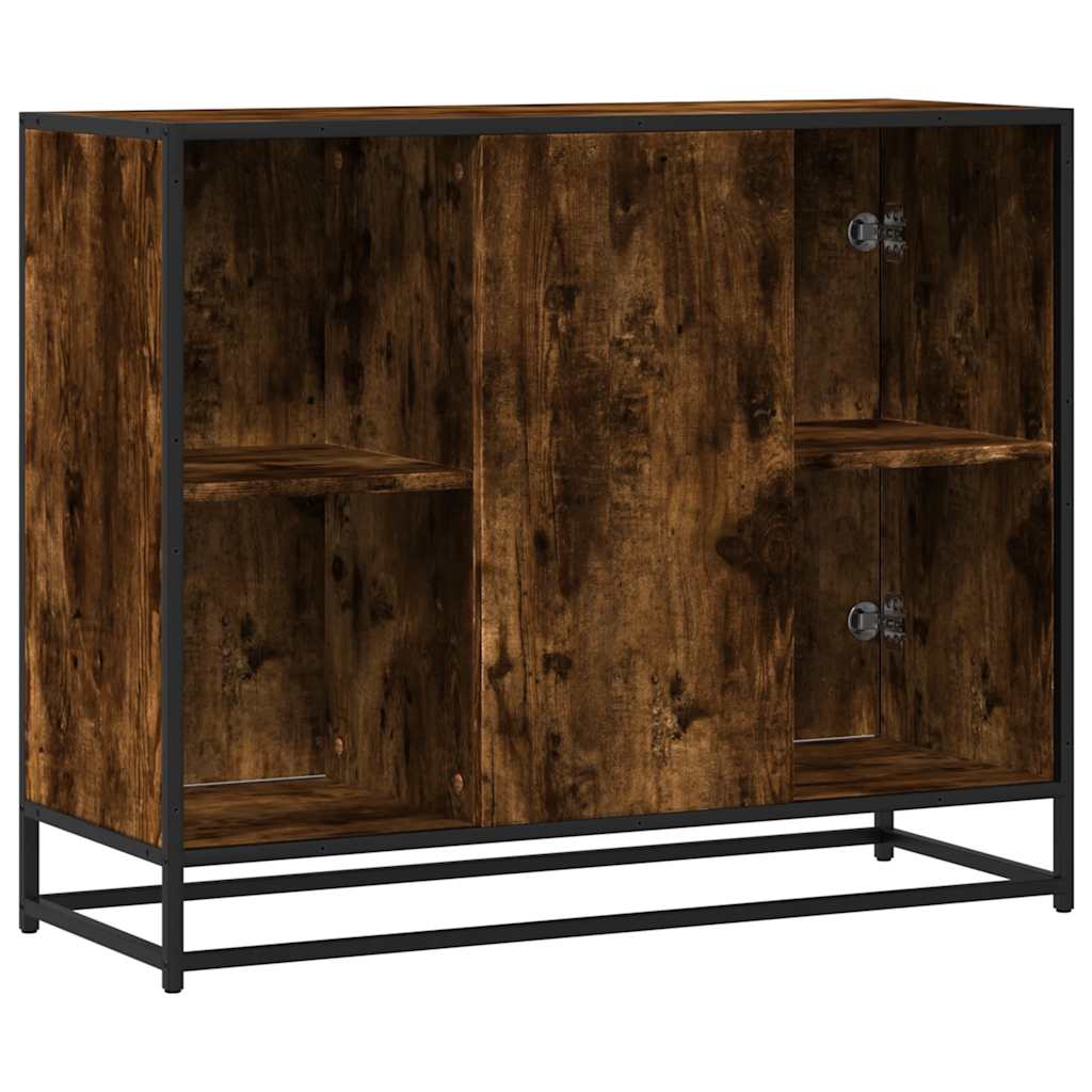 Dressoir 92x35x76 cm bewerkt hout gerookt eikenkleurig