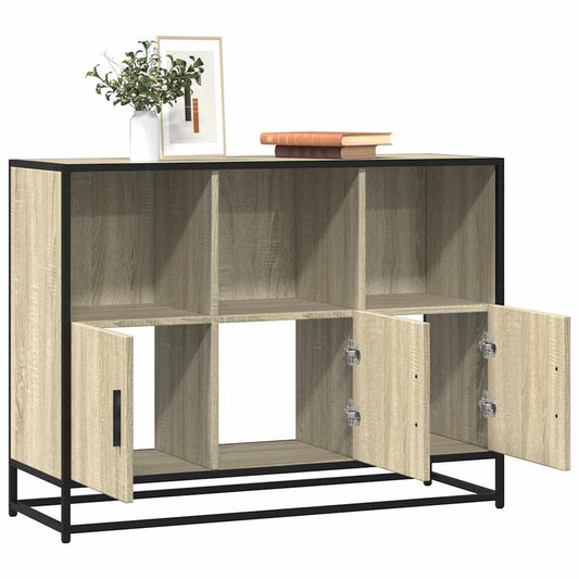 Dressoir 100x35x76 cm bewerkt hout sonoma eikenkleurig
