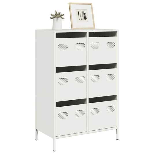 Hoge kast 68x39x101,5 cm staal wit