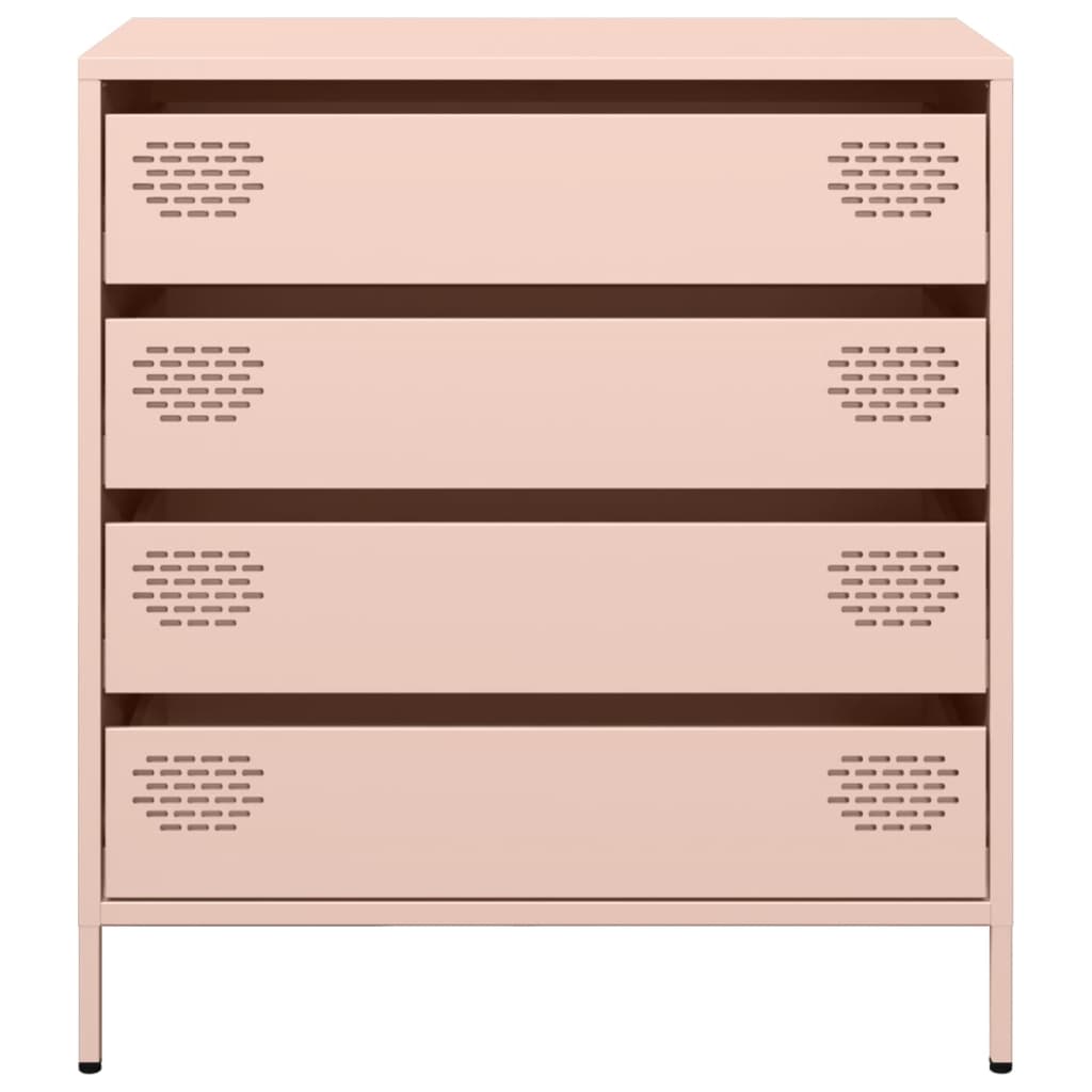 Dressoir 68x39x73,5 cm koudgewalst staal roze