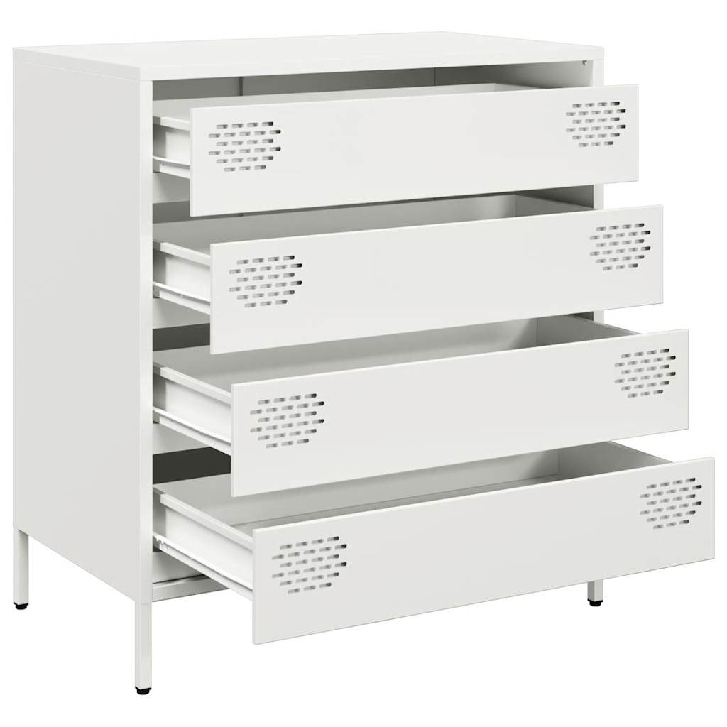 Dressoir 68x39x73,5 cm koudgewalst staal wit