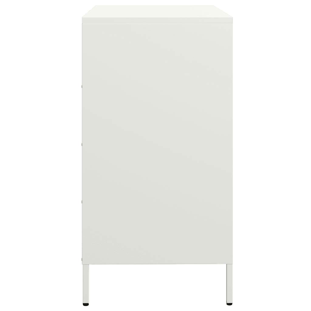 Dressoir 68x39x73,5 cm koudgewalst staal wit