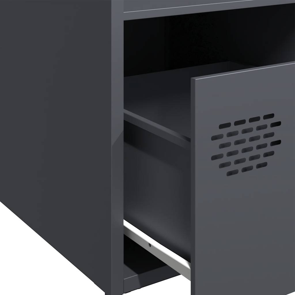 Hoge kast 35x39x103,5 cm staal antracietkleurig