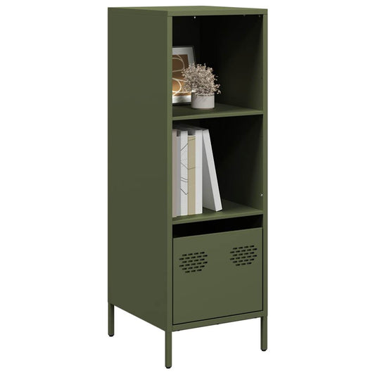 Hoge kast 35x39x103,5 cm staal olijfgroen