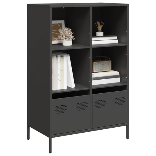 Hoge kast 68x39x103,5 cm staal zwart