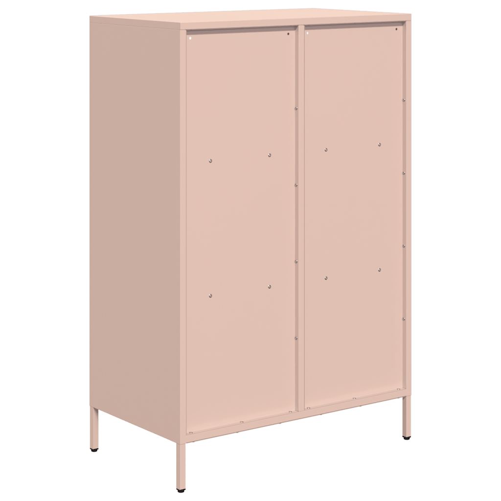 Hoge kast 68x39x103,5 cm staal roze