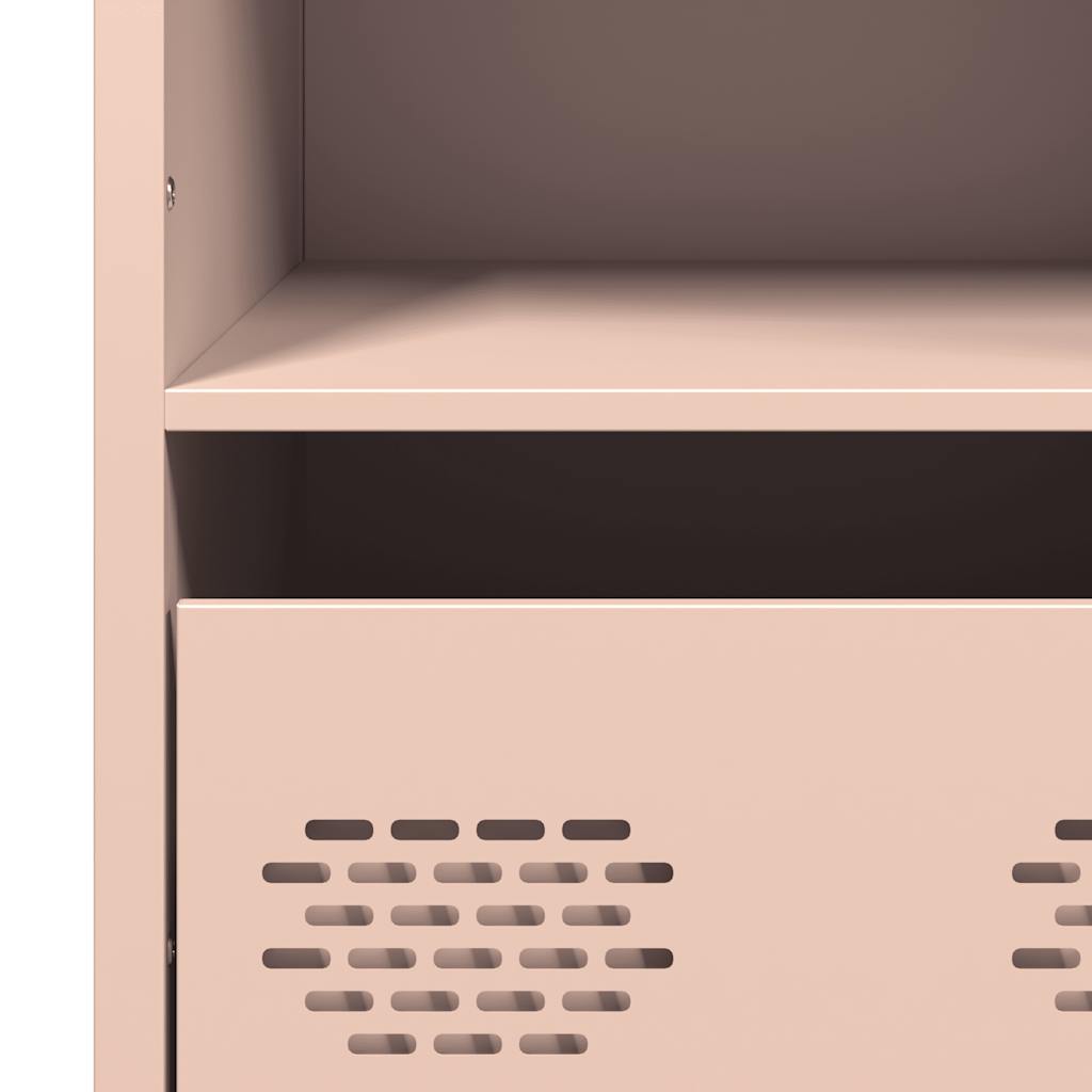 Hoge kast 68x39x103,5 cm staal roze