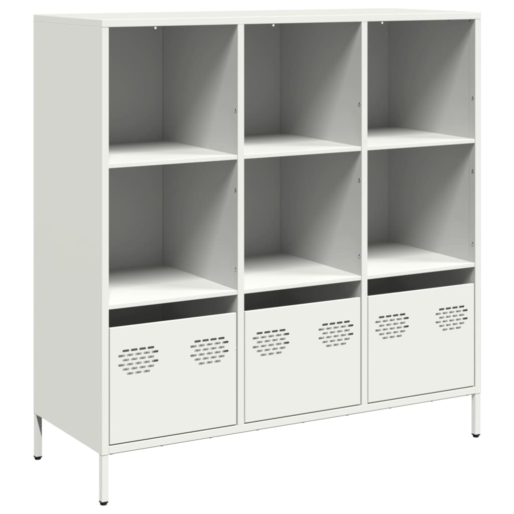 Hoge kast 101,5x39x103,5 cm staal wit