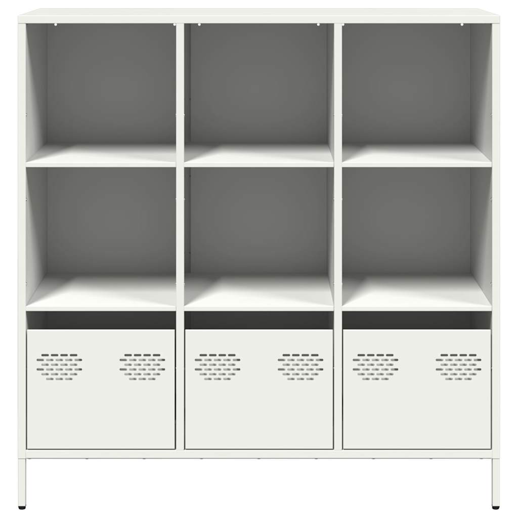 Hoge kast 101,5x39x103,5 cm staal wit