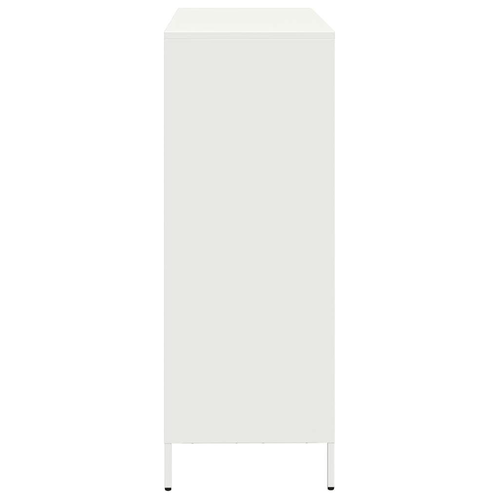 Hoge kast 101,5x39x103,5 cm staal wit