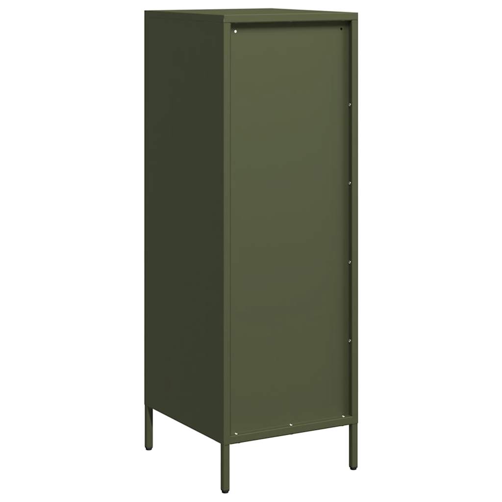 Hoge kast 39x35x103,5 cm staal olijfgroen