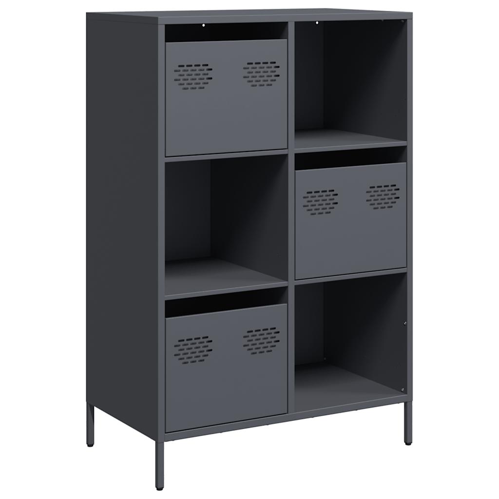 Hoge kast 68x39x103,5 cm staal antracietkleurig