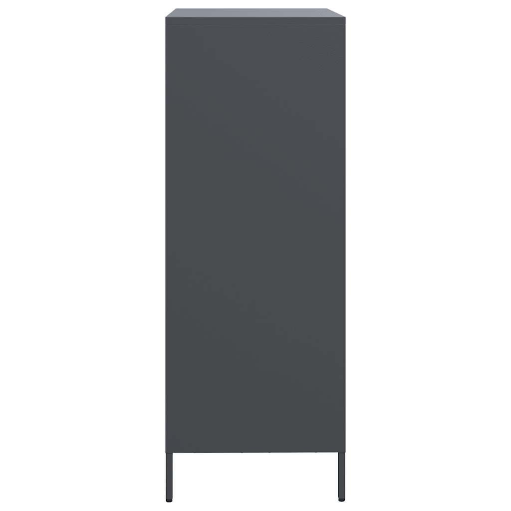 Hoge kast 68x39x103,5 cm staal antracietkleurig
