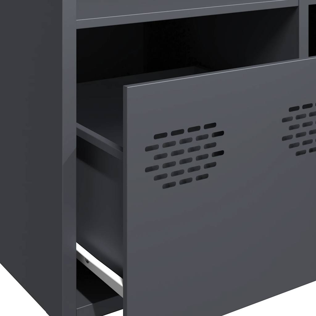 Hoge kast 68x39x103,5 cm staal antracietkleurig