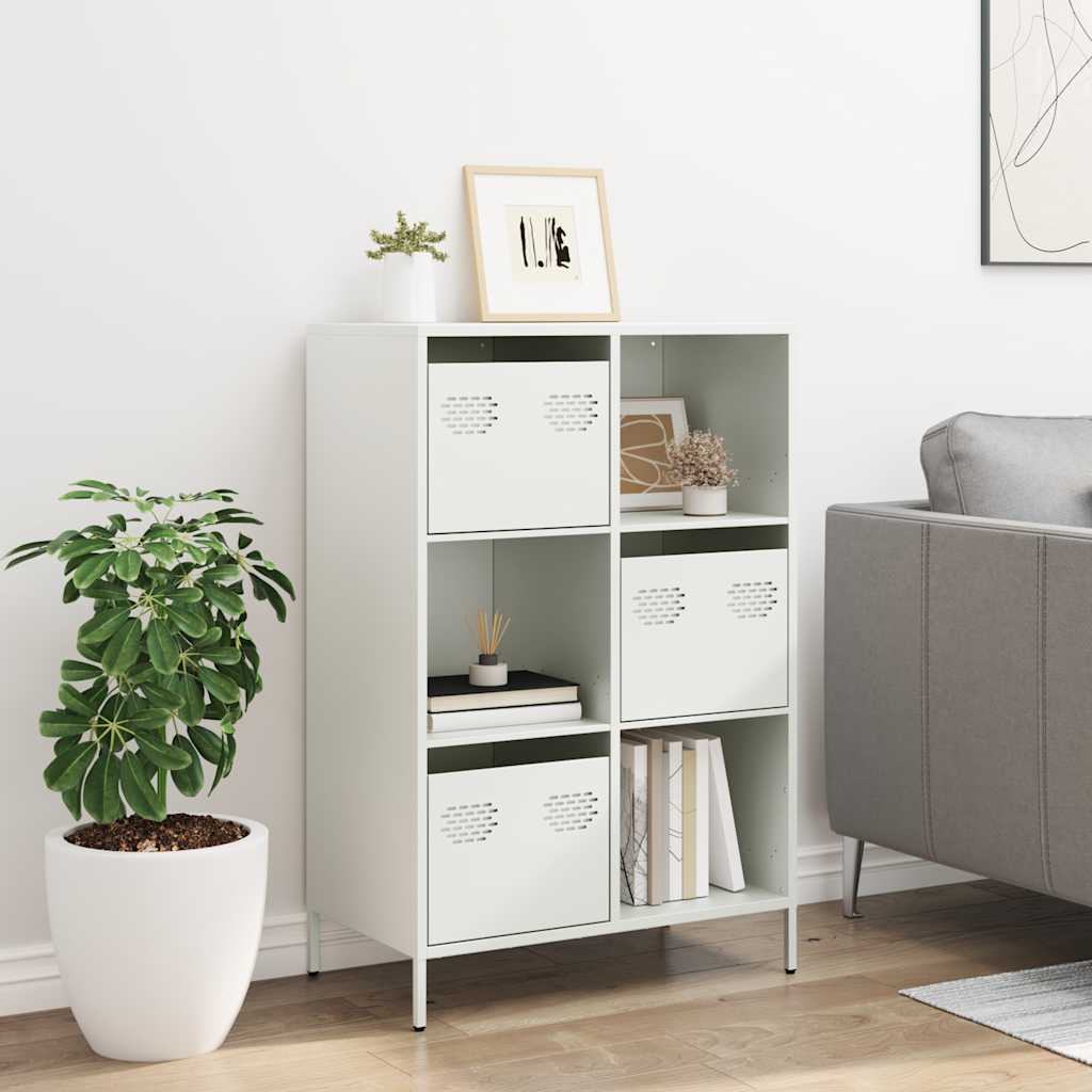 Hoge kast 68x39x103,5 cm staal wit