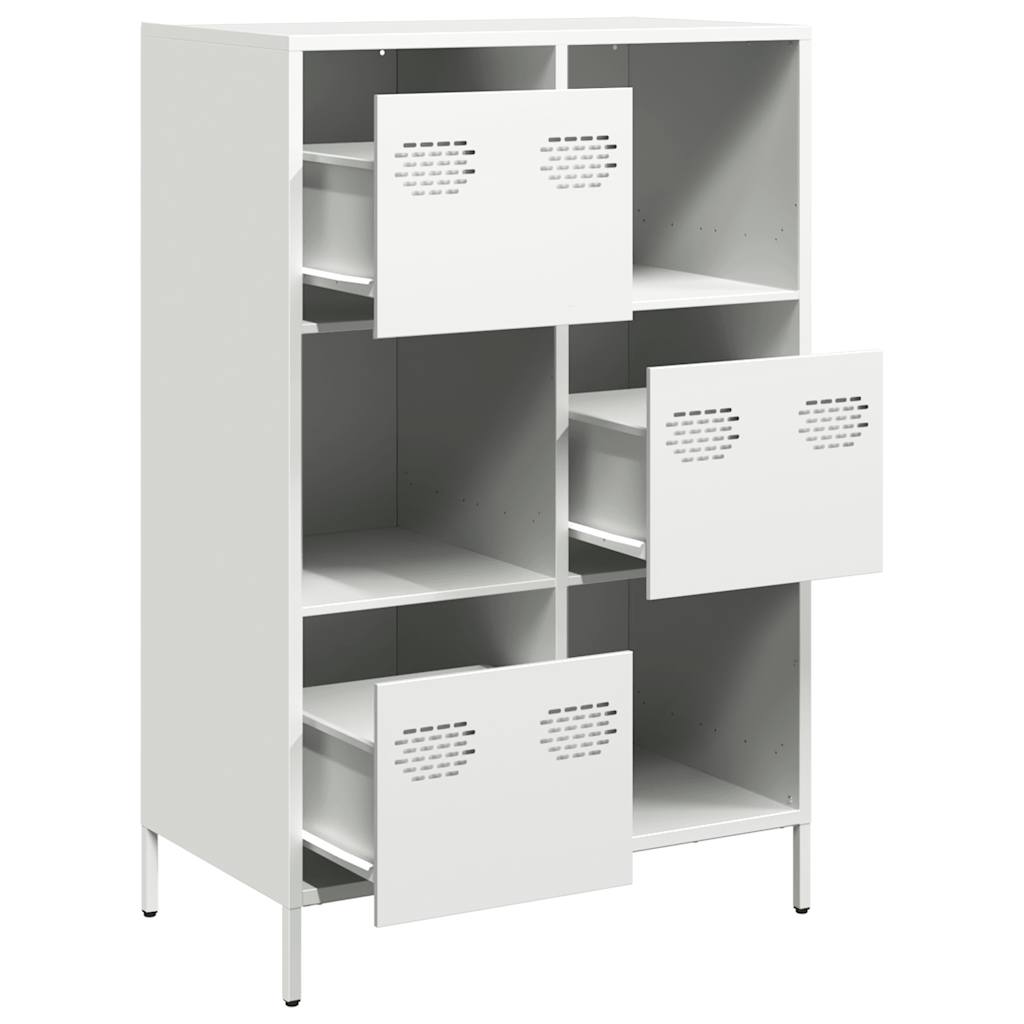 Hoge kast 68x39x103,5 cm staal wit