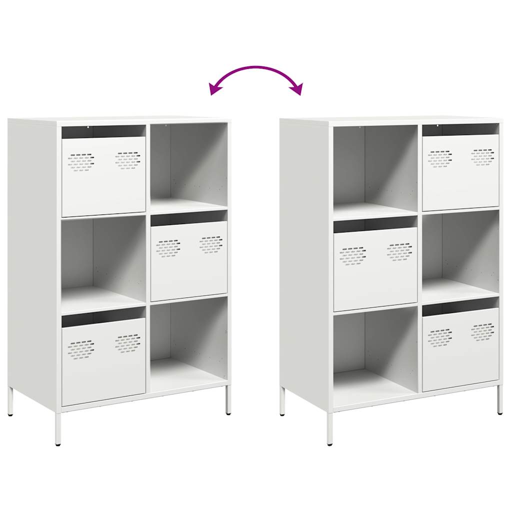 Hoge kast 68x39x103,5 cm staal wit
