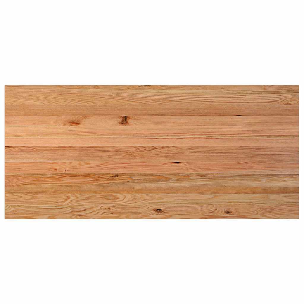 Eettafel rechthoekig 220x100x74 cm massief eikenhout lichtbruin
