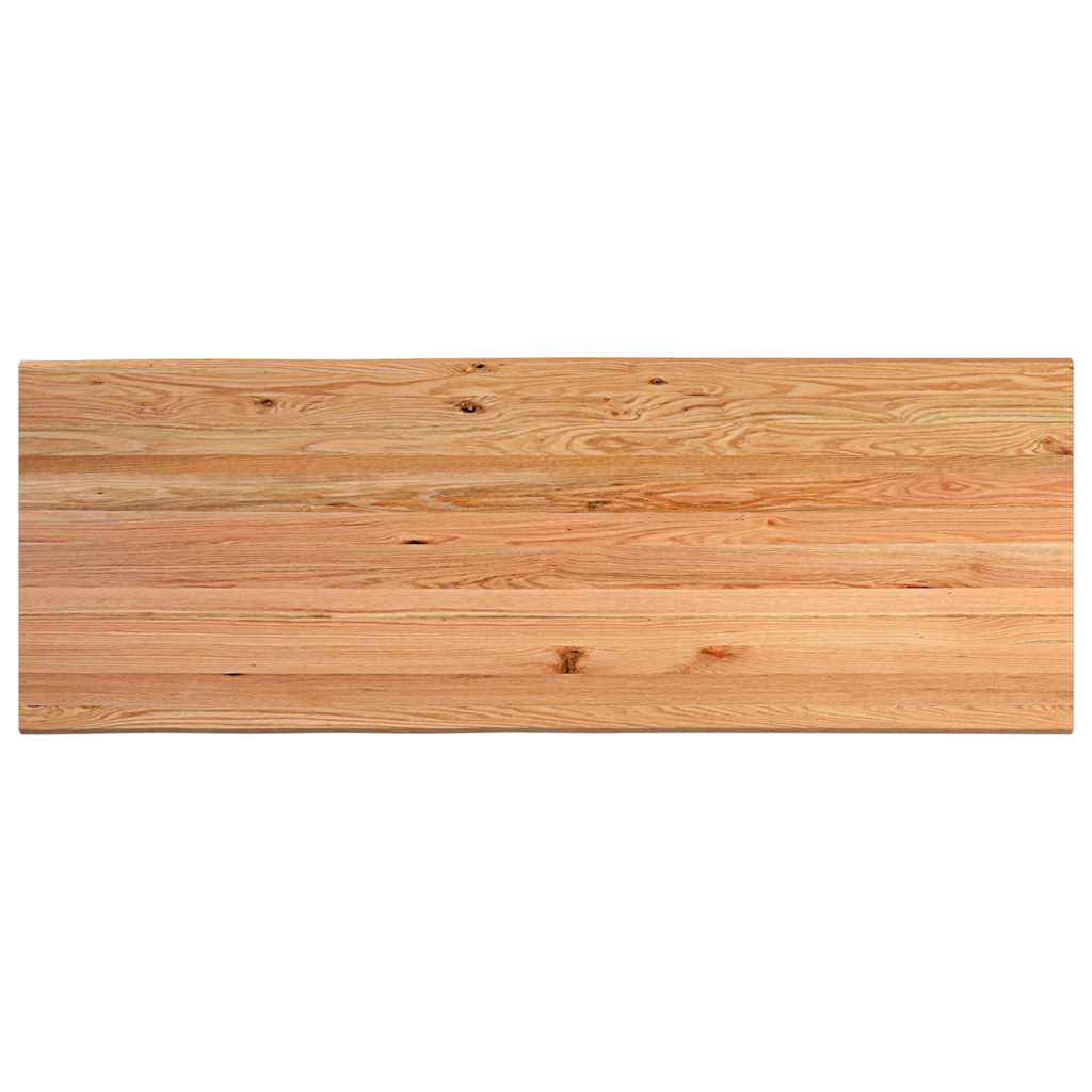 Eettafel met natuurlijke rand 280x100x74 cm massief eikenhout