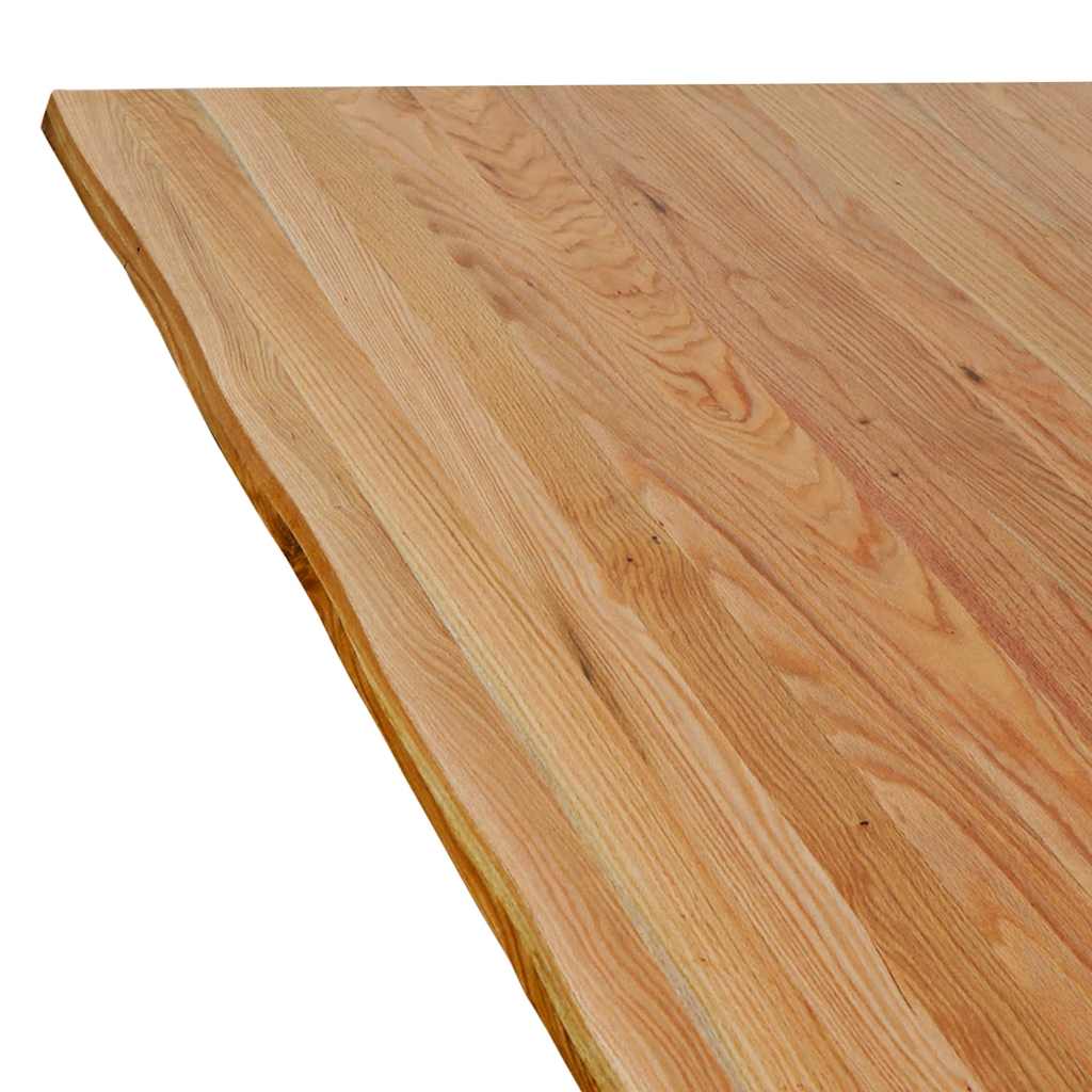 Eettafel met natuurlijke rand 280x100x74 cm massief eikenhout