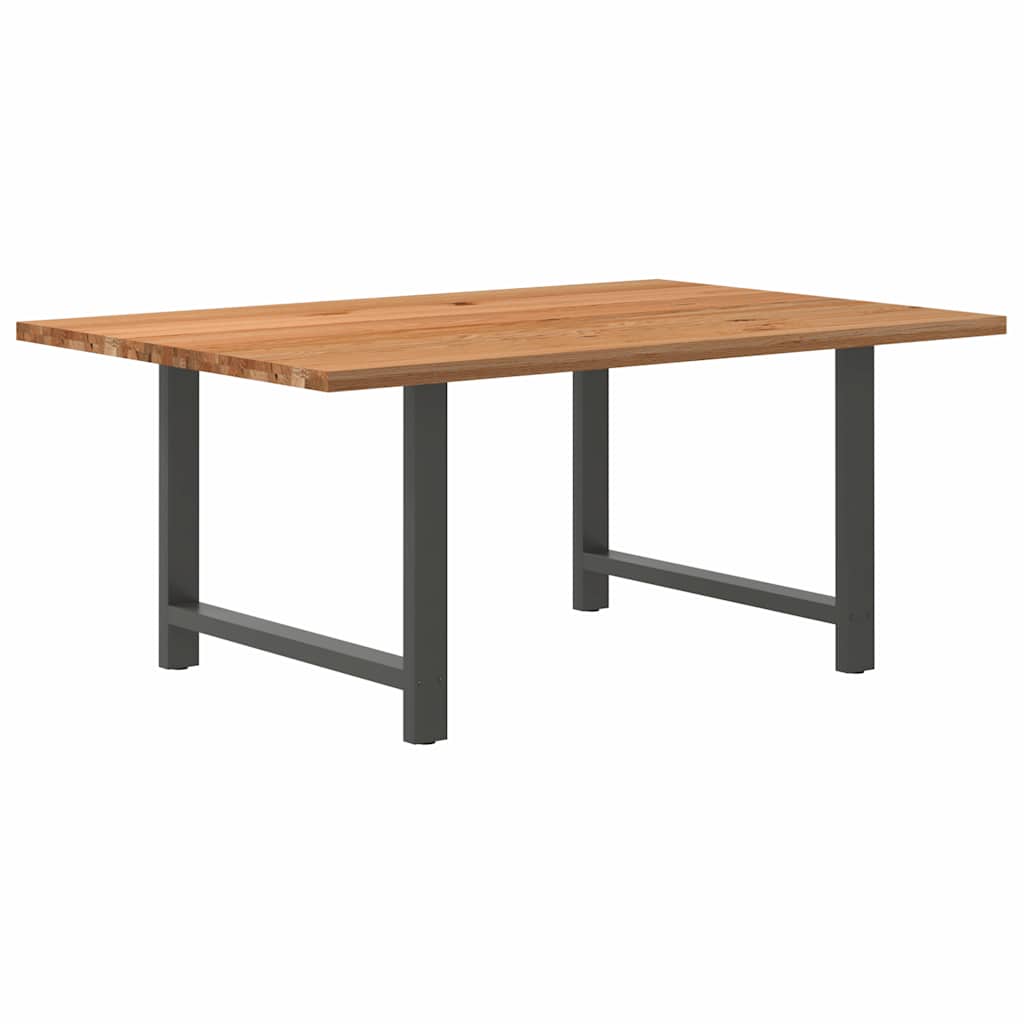 Eettafel rechthoekig 180x120x74 cm massief eikenhout lichtbruin