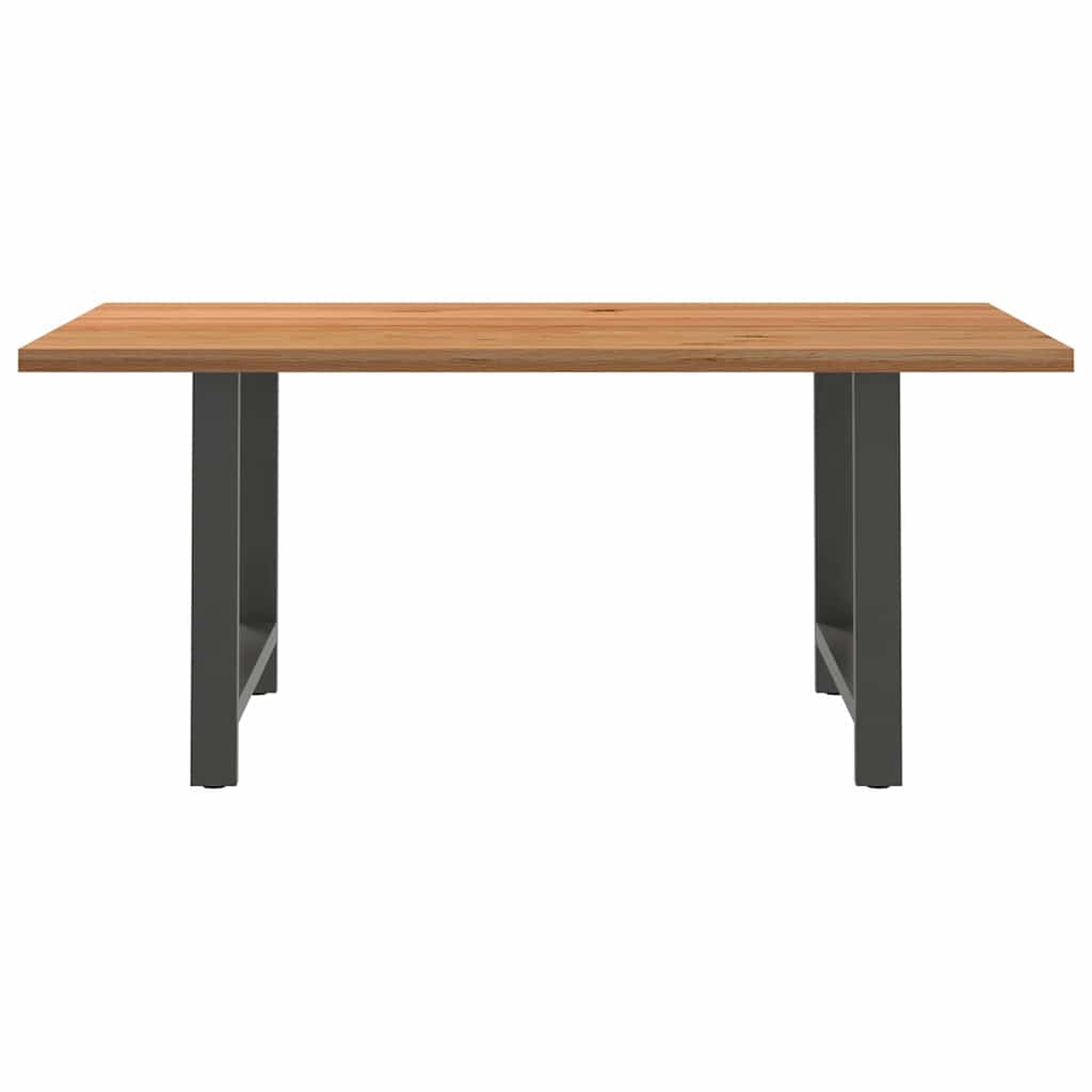 Eettafel rechthoekig 180x120x74 cm massief eikenhout lichtbruin