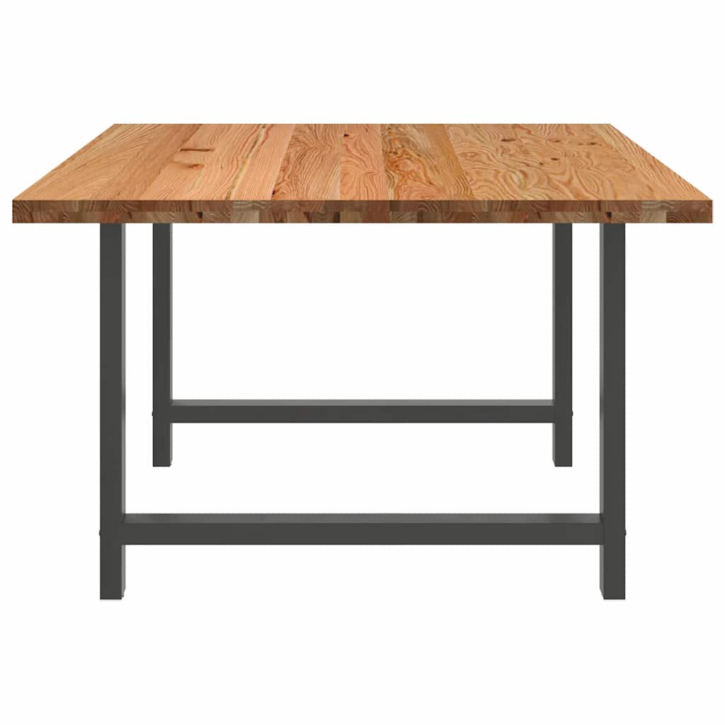 Eettafel rechthoekig 180x120x74 cm massief eikenhout lichtbruin