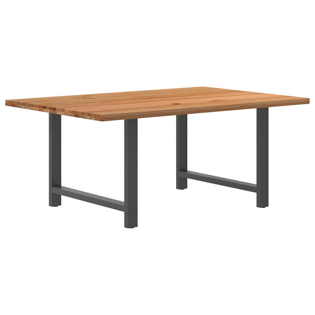 Eettafel rechthoekig 180x120x74 cm massief eikenhout lichtbruin