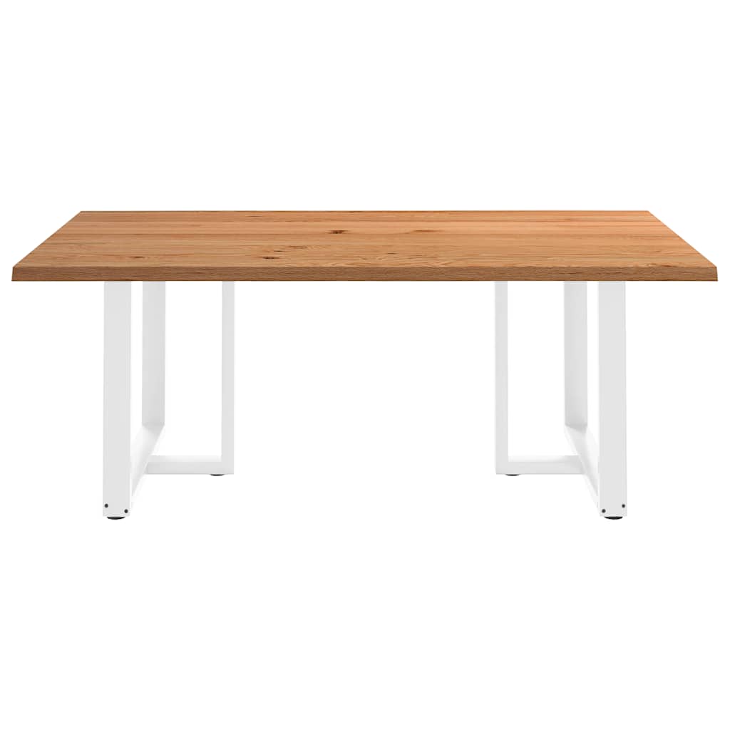 Eettafel met natuurlijke rand massief eikenhout rechthoekig