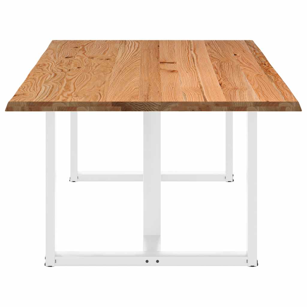 Eettafel met natuurlijke rand massief eikenhout rechthoekig