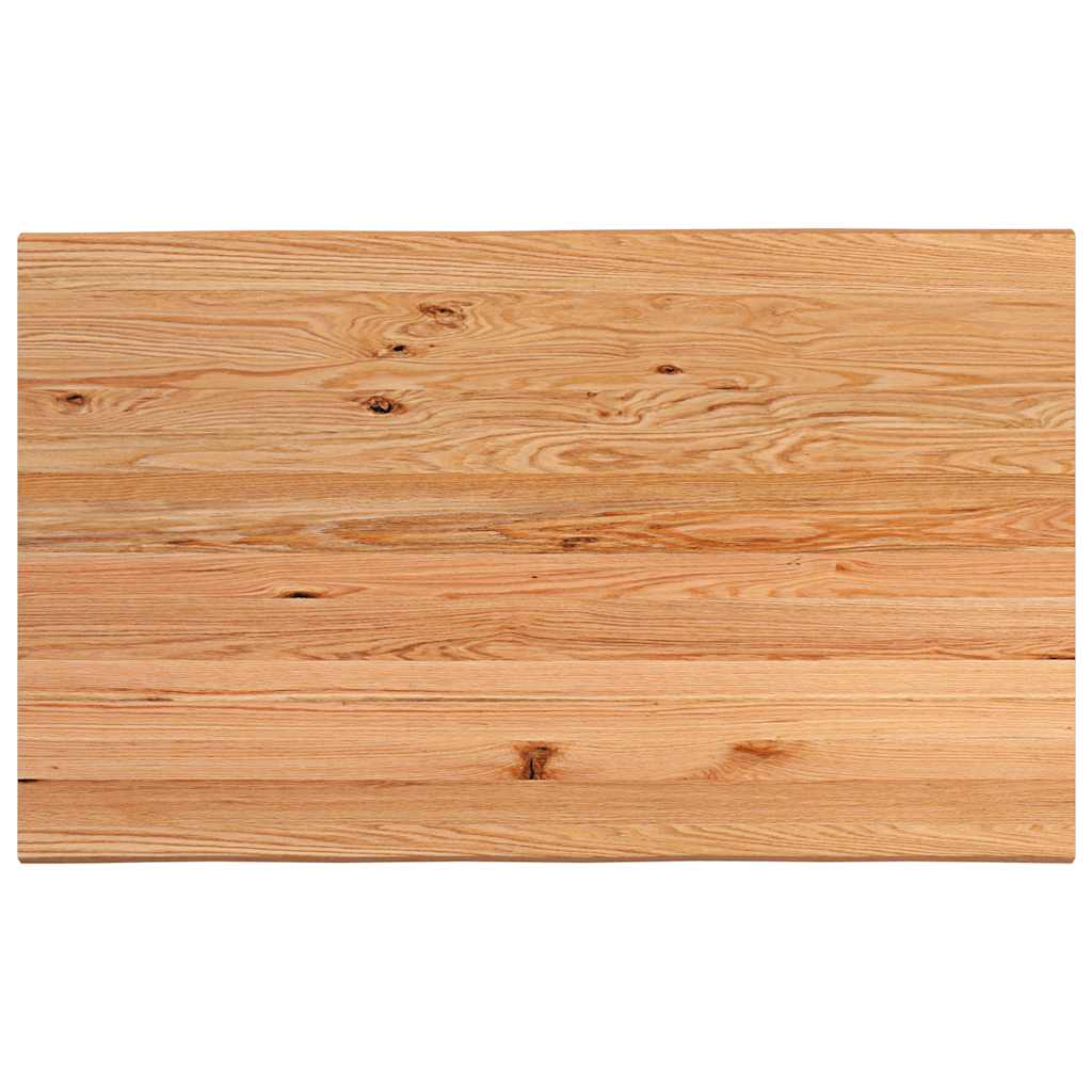 Eettafel met natuurlijke rand massief eikenhout rechthoekig