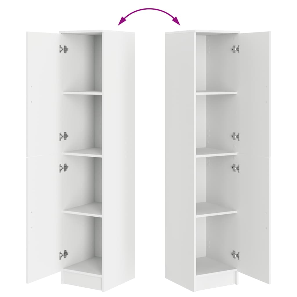 Hoge Kast Wit 35x39x168 cm Gemaakt van Geengineerd Hout