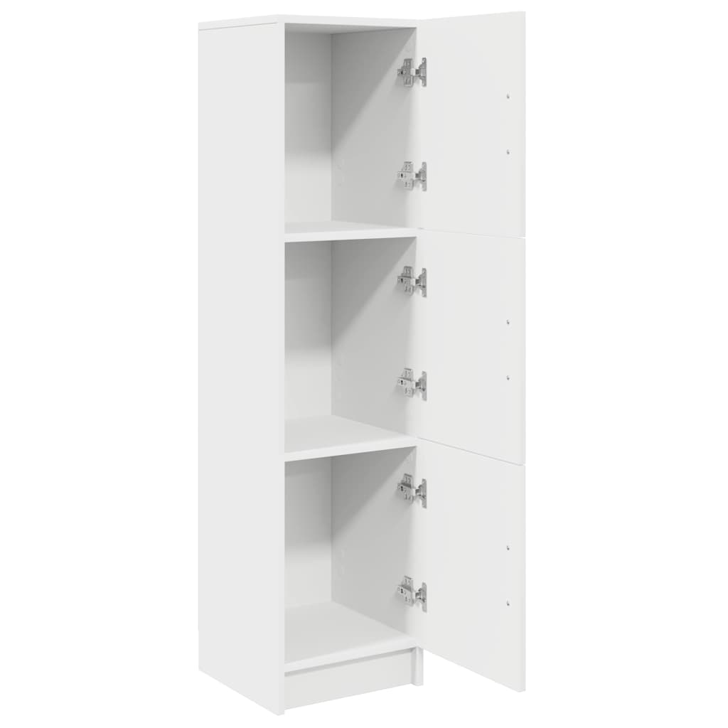 Hoge Kast Wit 31,5x32x124 cm Gelaagd Hout