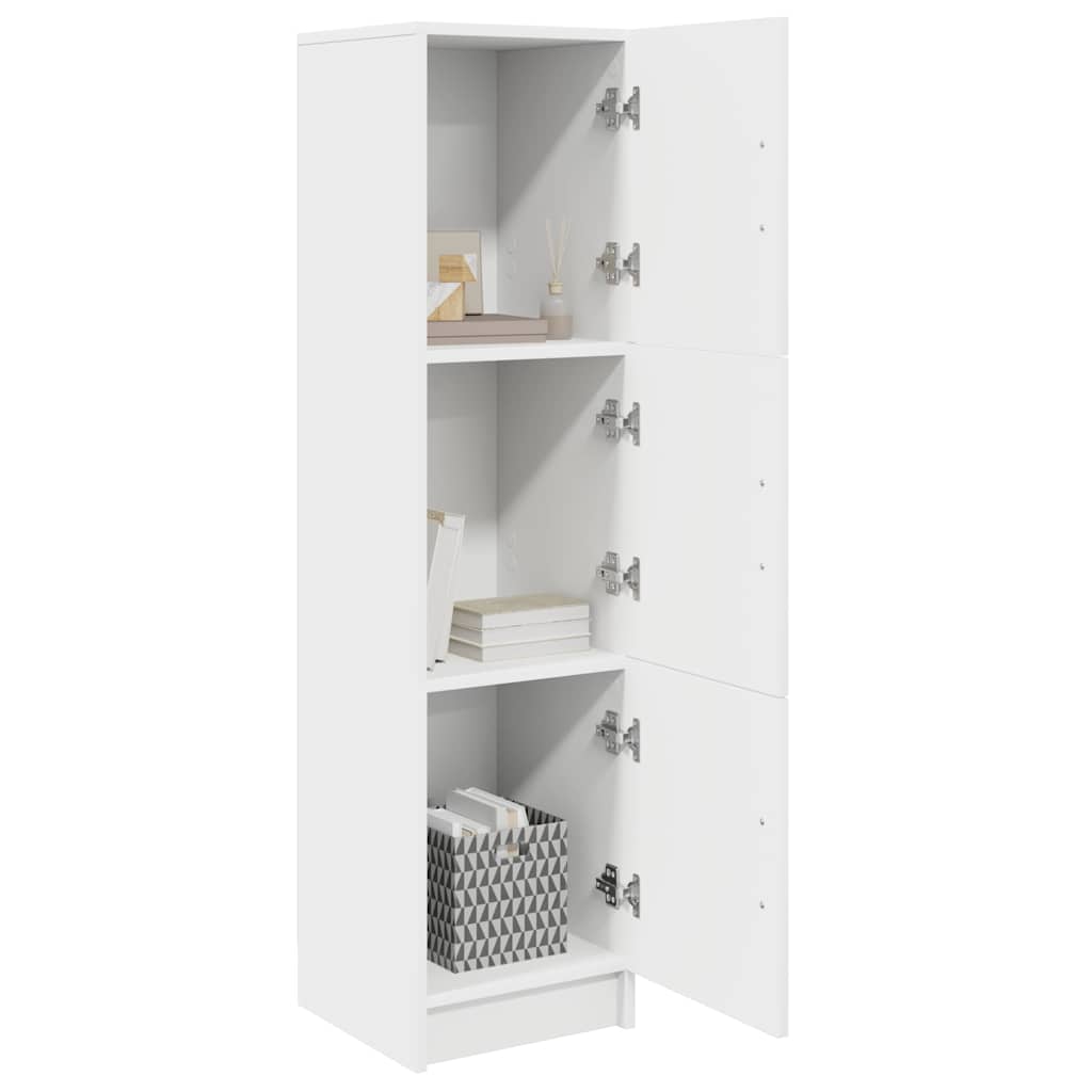 Hoge Kast Wit 31,5x32x124 cm Gelaagd Hout