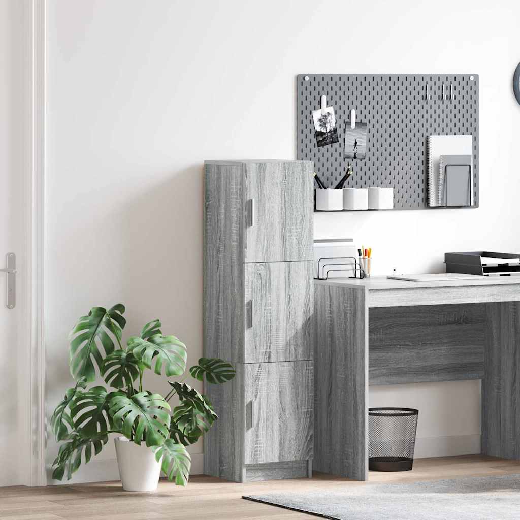 Highboard Grijs Sonoma 31,5x32x124 cm Gelaagd hout
