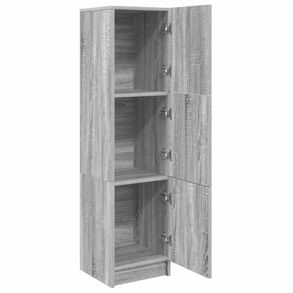 Highboard Grijs Sonoma 31,5x32x124 cm Gelaagd hout