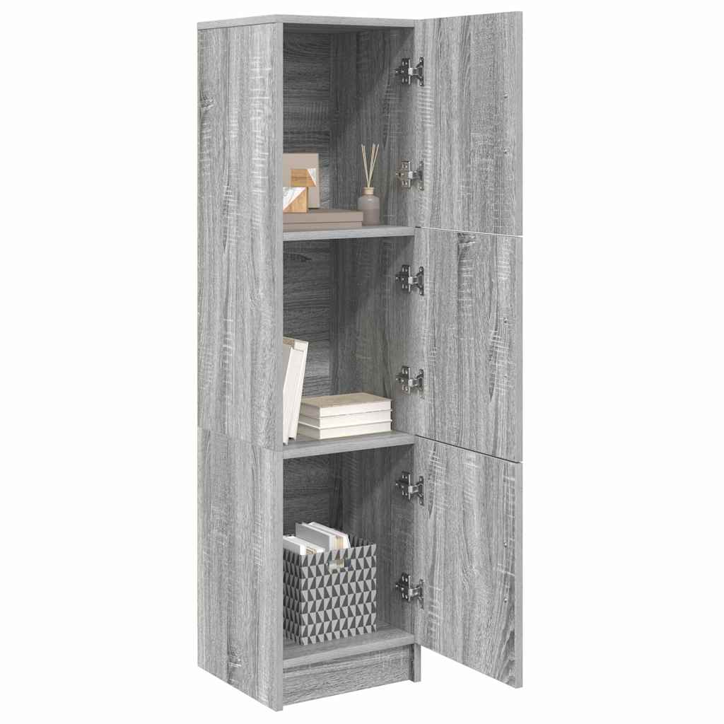 Highboard Grijs Sonoma 31,5x32x124 cm Gelaagd hout