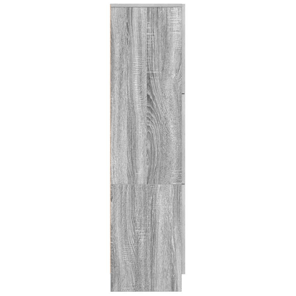 Highboard Grijs Sonoma 31,5x32x124 cm Gelaagd hout