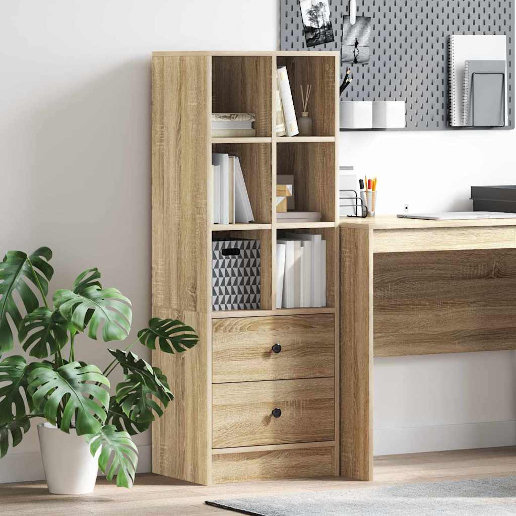 Highboard in Sonoma Eik 45,5x34x127 cm Gelaagd hout