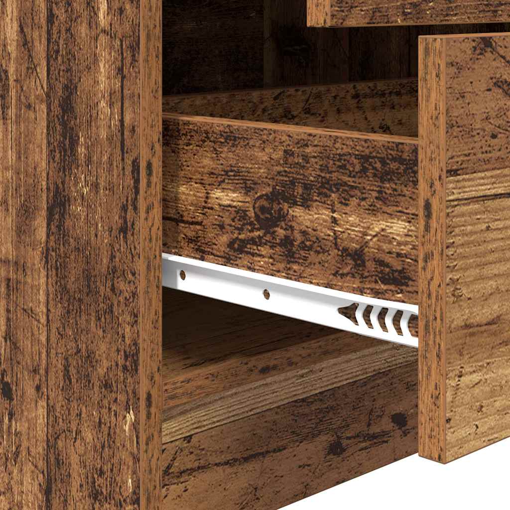 Highboard Oud Hout 45,5x34x127 cm Gelaagd hout